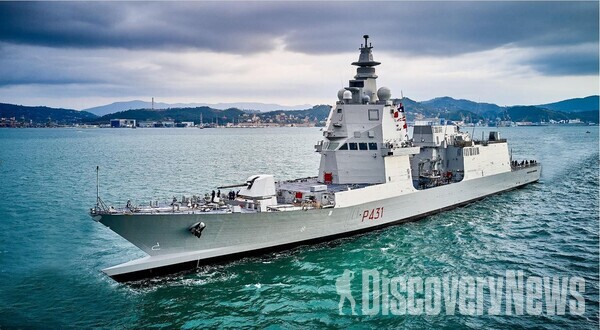 이탈리아 원양초계함, '프란체스코 모로시니호' 전경   [사진=주한이탈리아대사관]