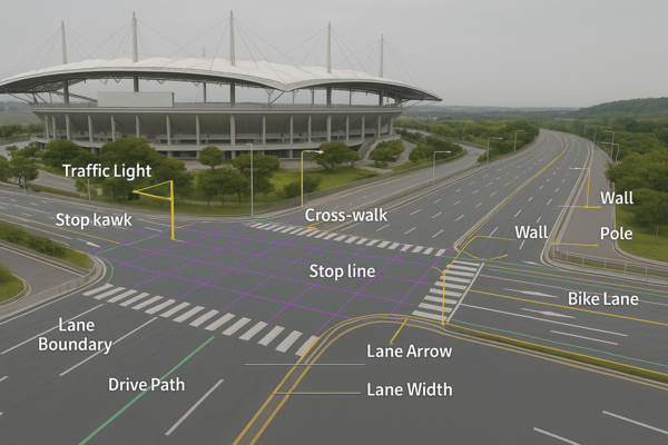 서울형 자율주행 정밀도로지도 예시   [사진=서울시]